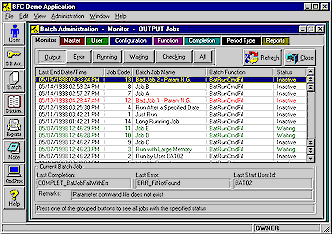 Sample Batch Job Monitor Screen